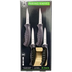 Member's Mark 3" and 3.25" Carbon Stainless Steel Paring Knives, 4 pk